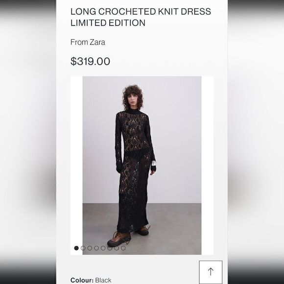 ZARA LIMITED EDITION LONG MAXI CROCHET DRESS - Picture 13 of 16